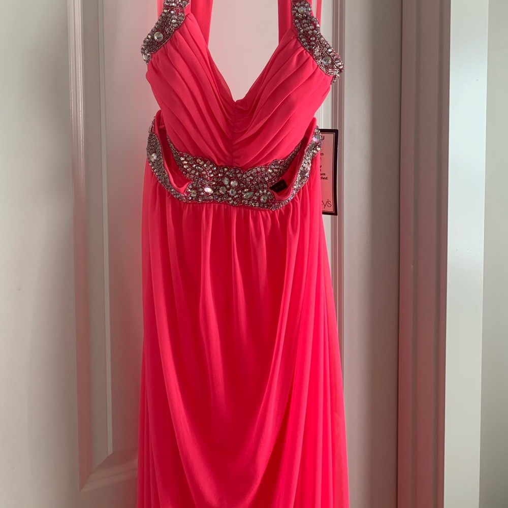 Brand New Embellished Hot Pink Formal Dress